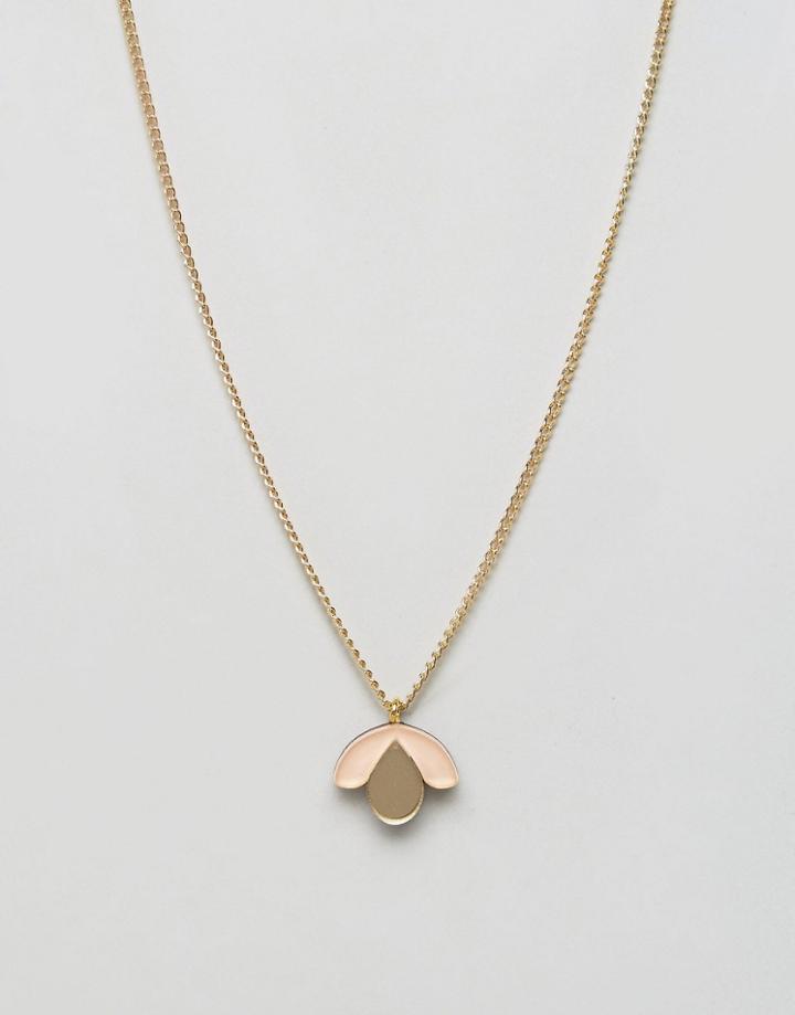 Wolf & Moon Bloom Bud Necklace - Pink