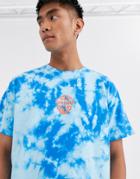 Entente T-shirt In Blue Tye Die With Logo
