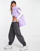 Selected Femme Recycled Padded Vest With Pull In Waist In Purple