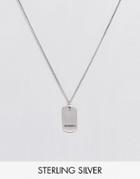 Serge Denimes Dogtag Necklace In Solid Silver - Silver