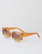 7x Chunky Square Sunglasses - Orange