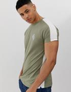 French Connection Side Stripe T-shirt-green