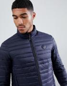 Armani Exchange Chest Logo Puffer Jacket In Navy - Navy