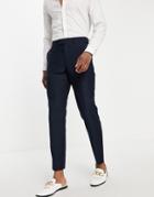 French Connection Slim Fit Dinner Suit Pants In Navy