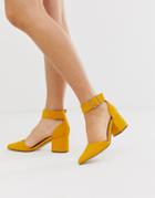 Call It Spring By Aldo Agraleria Ankle Strap Heeled Pumps In Mustard