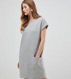 Y.a.s Wool Dress With Oversized Pockets - Gray