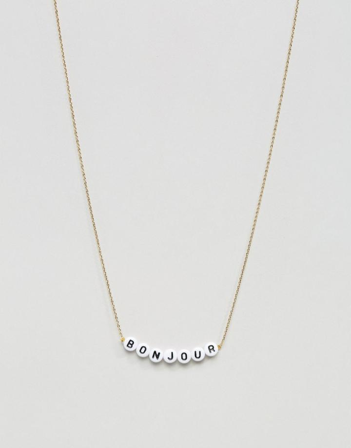 Limited Edition Bonjour Necklace - Gold