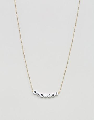 Limited Edition Bonjour Necklace - Gold