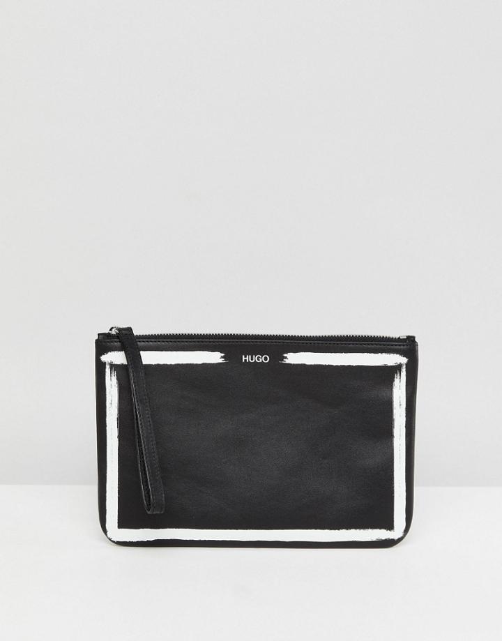 Hugo Graffiti Logo Clutch Bag - Black