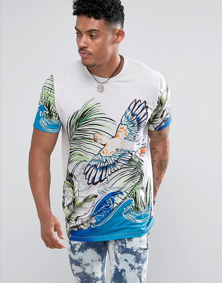 Jaded London T-shirt In White With Print - White