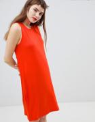 Monki Jersey Sleeveless Mini T-shirt Dress - Red