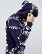 Kidda By Christopher Shannon Logo Print Hoodie In Navy - Navy