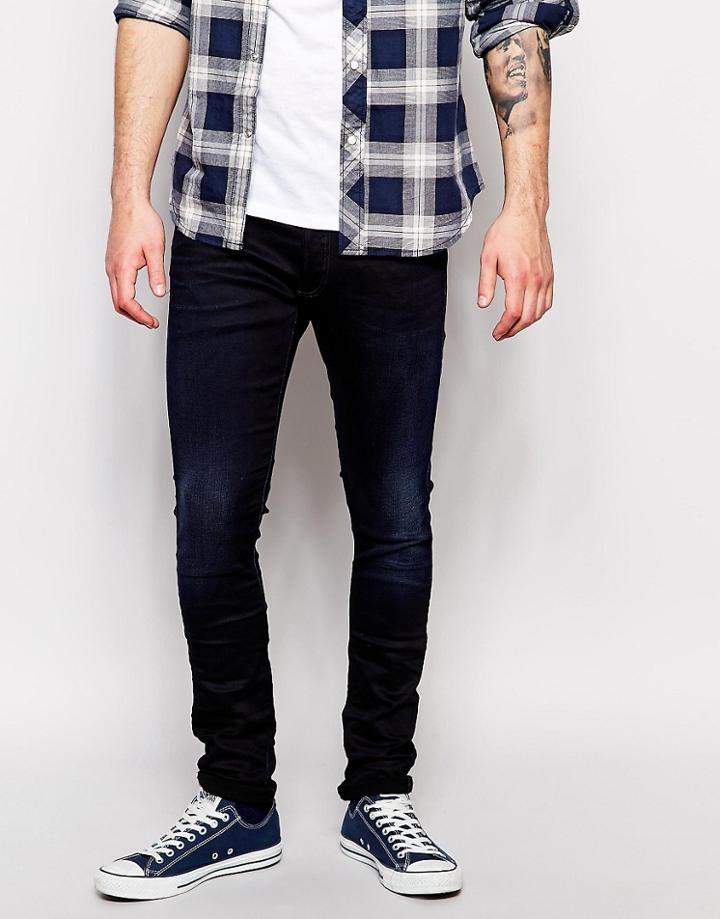G Star Jeans 3301 Super Slim Fit Stretch Dark Aged - Blue