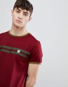 Le Breve Chest Striped T-shirt - Red