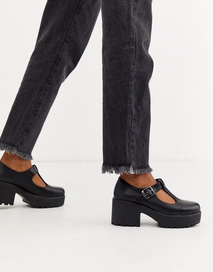 Koi Vegan Sai Mary-jane Heeled Shoes-black