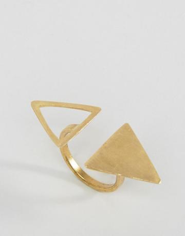 Made Daisy Knights Triangle Ring - Gold