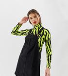 River Island Button Overall Dress In Black - Black