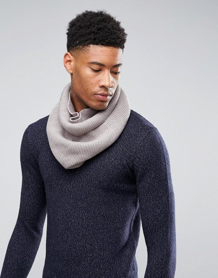 Asos Infinity Scarf In Gray - Gray
