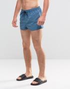 Asos Swim Shorts In Teal Super Short Length - Blue