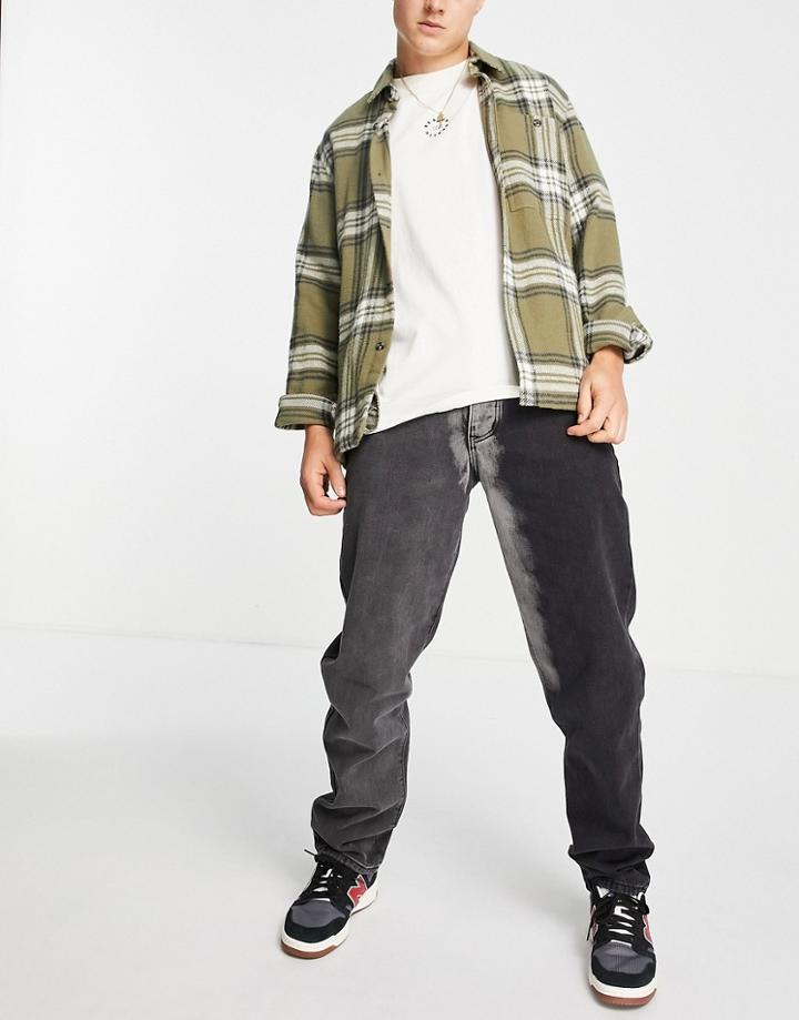Liquor N Poker Straight Leg Jeans In Black And Gray Fade Wash - Part Of A Set-multi