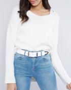 Asos Jeans Belt In White - White