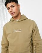 Tommy Hilfiger Central Square Logo Hoodie In Tan-brown