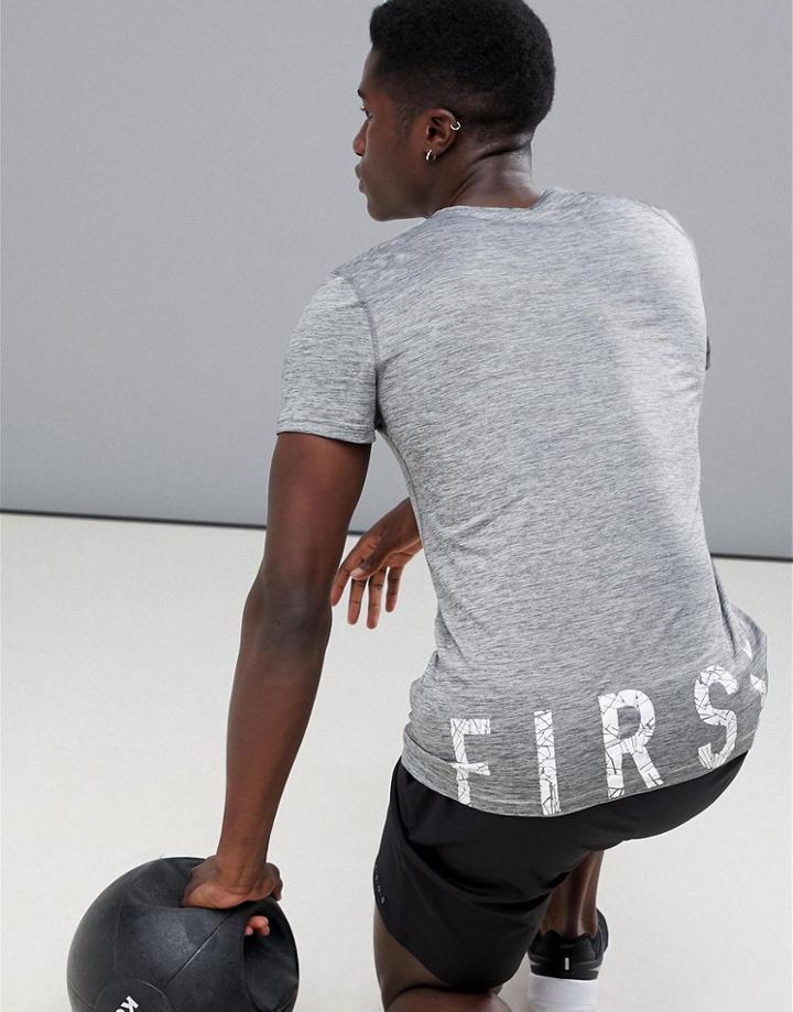 First Training T-shirt With Backprint - Gray