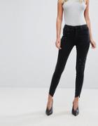 New Look Bling Gemstone Skinny Jeans - Black