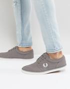 Fred Perry Stratford Canvas Sneakers In Gray - Gray