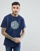Pretty Green Short Sleeve Jersey Logo T-shirt In Navy - Navy