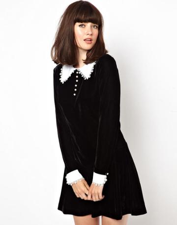 Pop Boutique Wednesday Velvet Dress