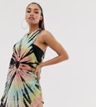 Asos Design Petite Bright Tie Dye Tank Dress - Multi