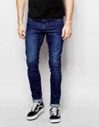 Pull & Bear Super Skinny Jeans In Mid Wash - Blue