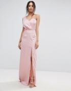 Missguided One Shoulder Maxi Dress - Black