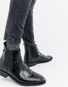 Farah Jeans High Shine Chelsea Boots - Black