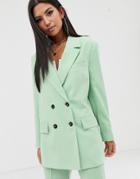 Asos Design Apple Dad Suit Blazer - Green