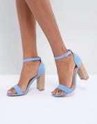 Asos Design Tamsina Heeled Sandals - Blue