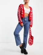Monki Taiki Cotton Straight Leg Jeans In Thrift Blue - Mblue-blues