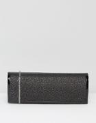 Lotus Clutch Bag With Mesh Detail - Black