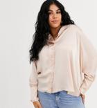 Asos Design Curve Long Sleeve Blouse With Frill Collar Detail-no Color