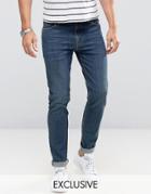 Noak Skinny Jeans In Dark Blue Wash - Blue