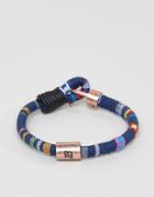 Icon Brand Geo-tribal Woven Bracelet In Blue - Blue