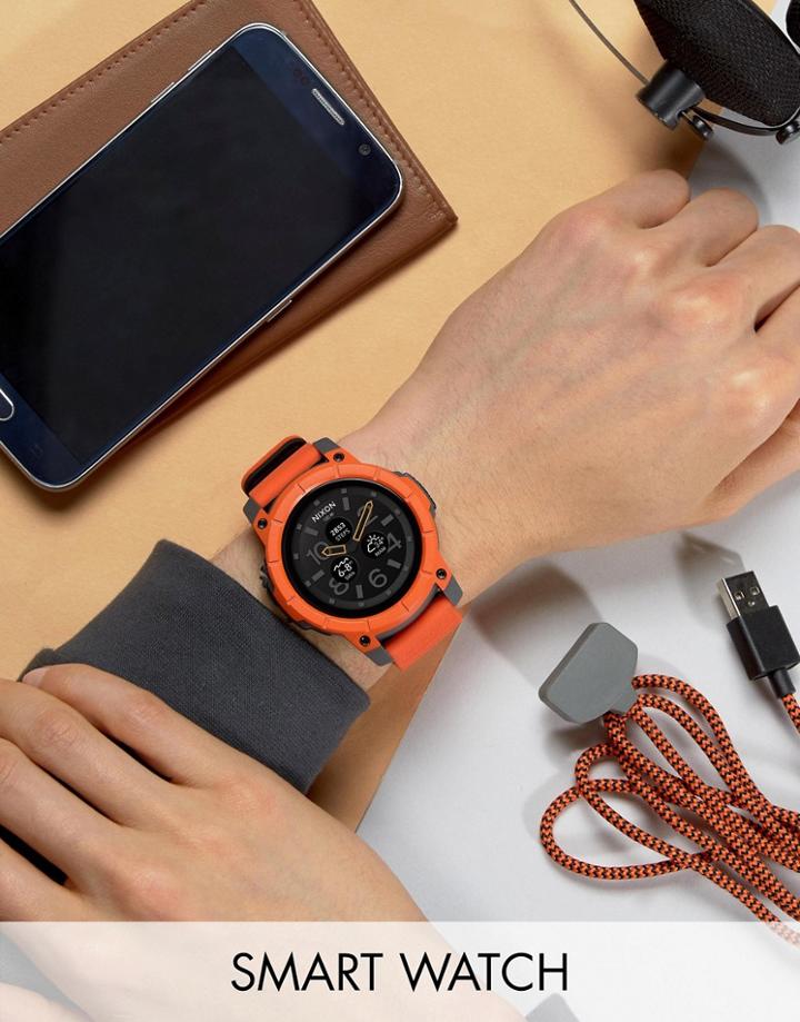 Nixon The Mission Smart Watch In Orange - Orange