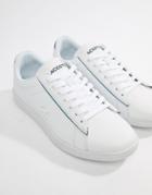 Lacoste Carnaby Evo 318 Leather Sneakers With Navy Trim