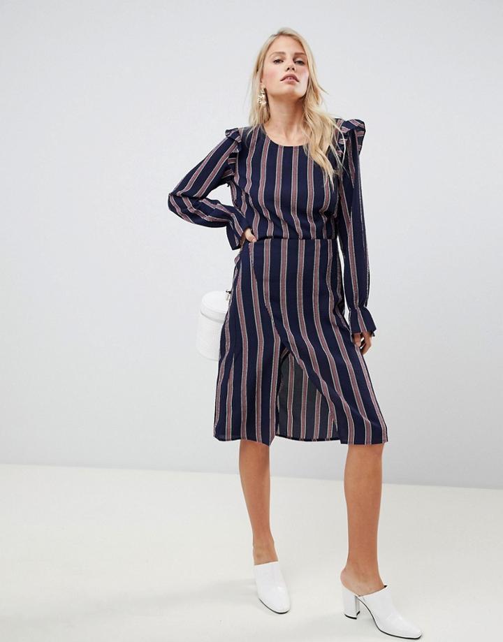Vila Stripe Two-piece Skirt-multi