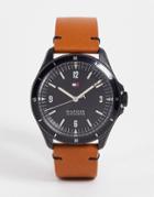 Tommy Hilfiger Men's Leather Watch In Brown 1791906