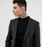 Heart & Dagger Slim Suit Jacket In Mini Pattern - Black