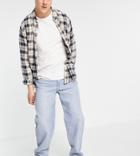 New Look Baggy Jeans In Light Blue Wash-blues