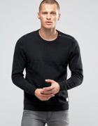 Jack & Jones Zipped Shoulder Detail Sweater - Black
