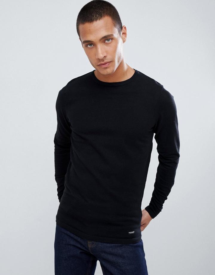 Threadbare Basic Cotton Crew Neck Sweater - Black